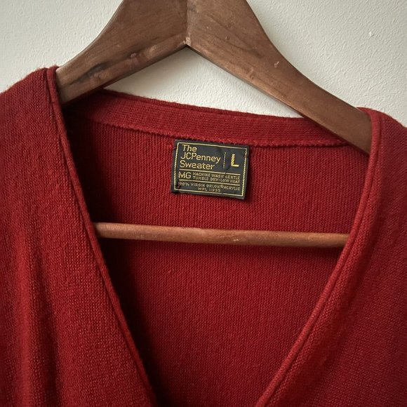 VINTAGE Cardigan Dad Retro 90s Sweater Mens Size Large Button Up EUC - Picture 3 of 11